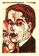 Ernst Ludwig Kirchner, Man's head - Selfportrait